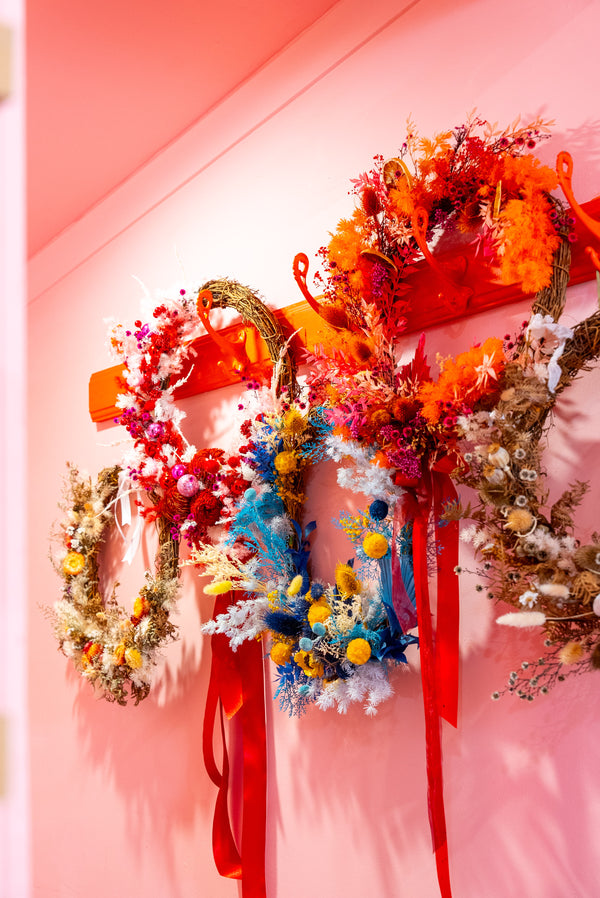 Festive Wreaths & Fizz Workshop - Home Studio Experience