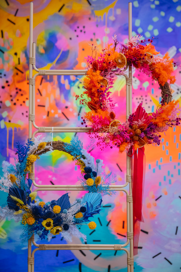 Festive Wreaths & Fizz Workshop - Home Studio Experience